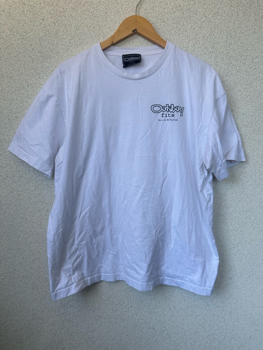 Oakbay Fits White Graphic T Shirt XL Sewin Up The West Side Streetwear Tee